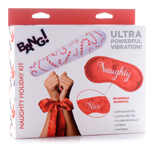 "Bang - Naughty Holiday Kit - Wrist Ties XL Bullet and Blindfold BNG-AG581"