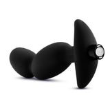 "Anal Adventures- Platinum - Silicone Vibrating Prostate Massager 04-Black BL-11645"