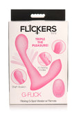 "Flickers G-Flick Flicking G-Spot Vibrator With Remote - Pink INM-AH447"