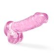 "Naturally Yours - 6 Inch Crystalline Dildo - Rose BL-51700"