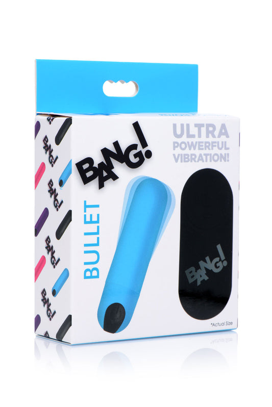 "Bang Vibrating Bullet With Remote Control - Blue BNG-AG366-BLU"