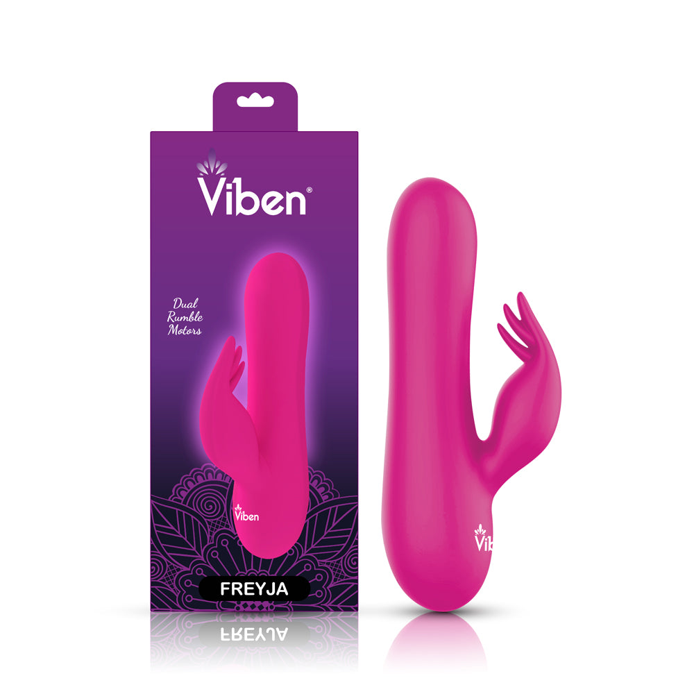Freyja Mini Triple Ticklers Rabbit Vibe - Hot Pink