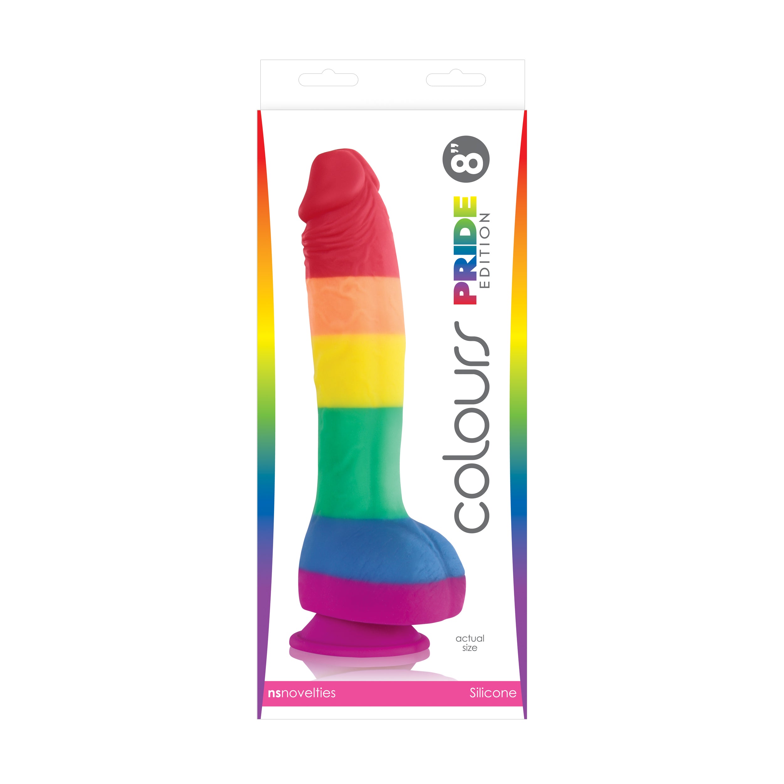 "Colours Pride Edition - 8 Inch Dong - Rainbow NSN0408-08"