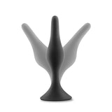 Anal Adventures Platinum - Silicone Beginner Plug - Small - Black