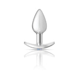 Silver Anchor Buttplug Kit - Clear Iridescent/teal