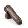 "Dr. Skin Plus - 7 Inch Posable Dildo With Balls - Chocolate BL-19916"