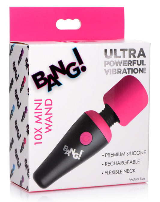 "Bang - 10x Vibrating Mini Silicone Wand - Pink BNG-AG786-PINK"