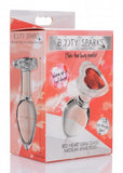 "Red Heart Gem Glass Anal Plug - Medium BTYS-AG432-MED"
