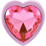 Booty Bling Metal Heart Plug - Small - Pink