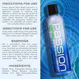 Passion Natural Water Based Lubricant 8 Oz