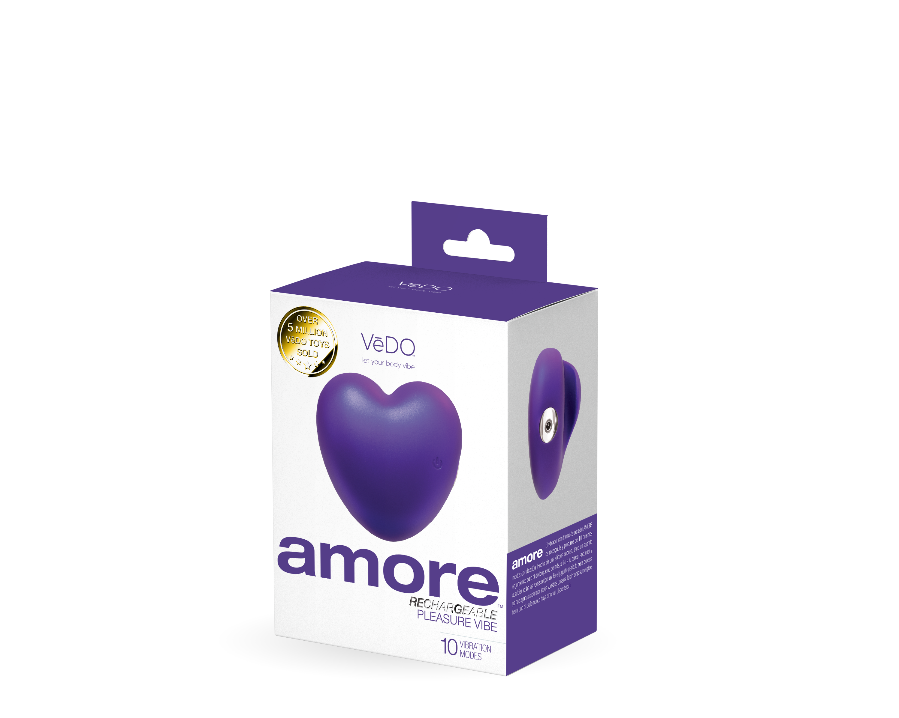 Amore Rechargeable Pleasure Vibe - Purple