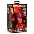 "Hell Kiss Twisted Tongues Silicone Dildo - Red CC-AH159-RED"