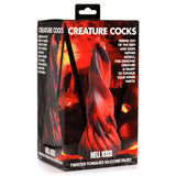 "Hell Kiss Twisted Tongues Silicone Dildo - Red CC-AH159-RED"
