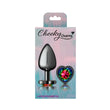 "Rainbow Heart Gem Gunmetal Metal Plug - Lg VB-CC9134"