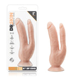 "Dr. Skin - 8 Inch Dp Cock - Vanilla BL-25103"
