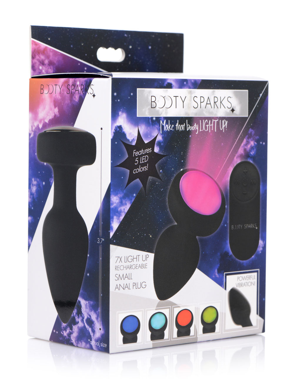 "7x Light Up Rechargeable Anal Plug - Small BTYS-AG253-SM"