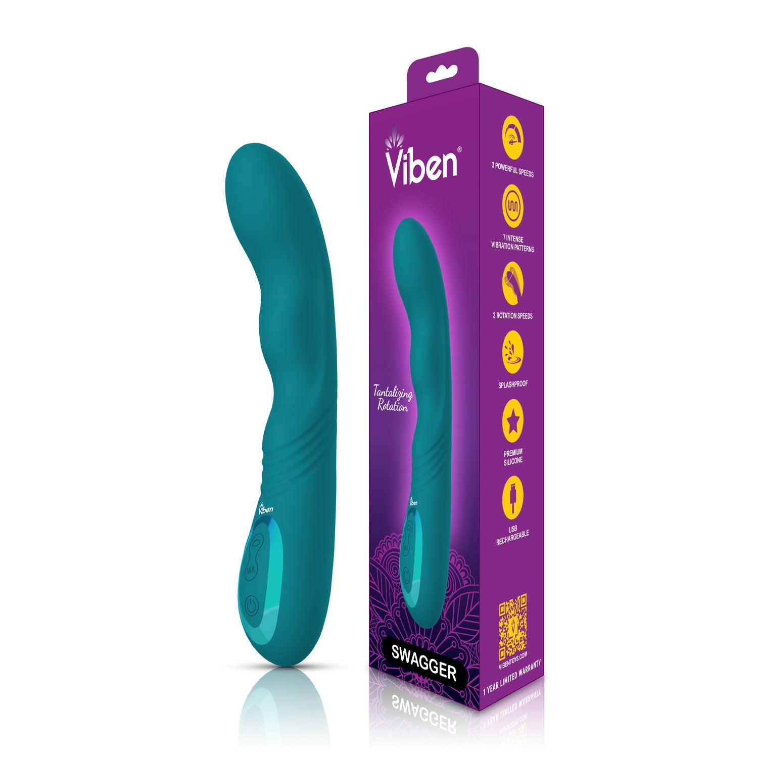 Swagger Wriggling G-Spot Vibe - Ocean