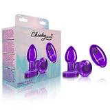 Vibrating Purple Metal Remote Plug - Small