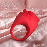 Rose Ring Discreet Finger Vibrator - Red