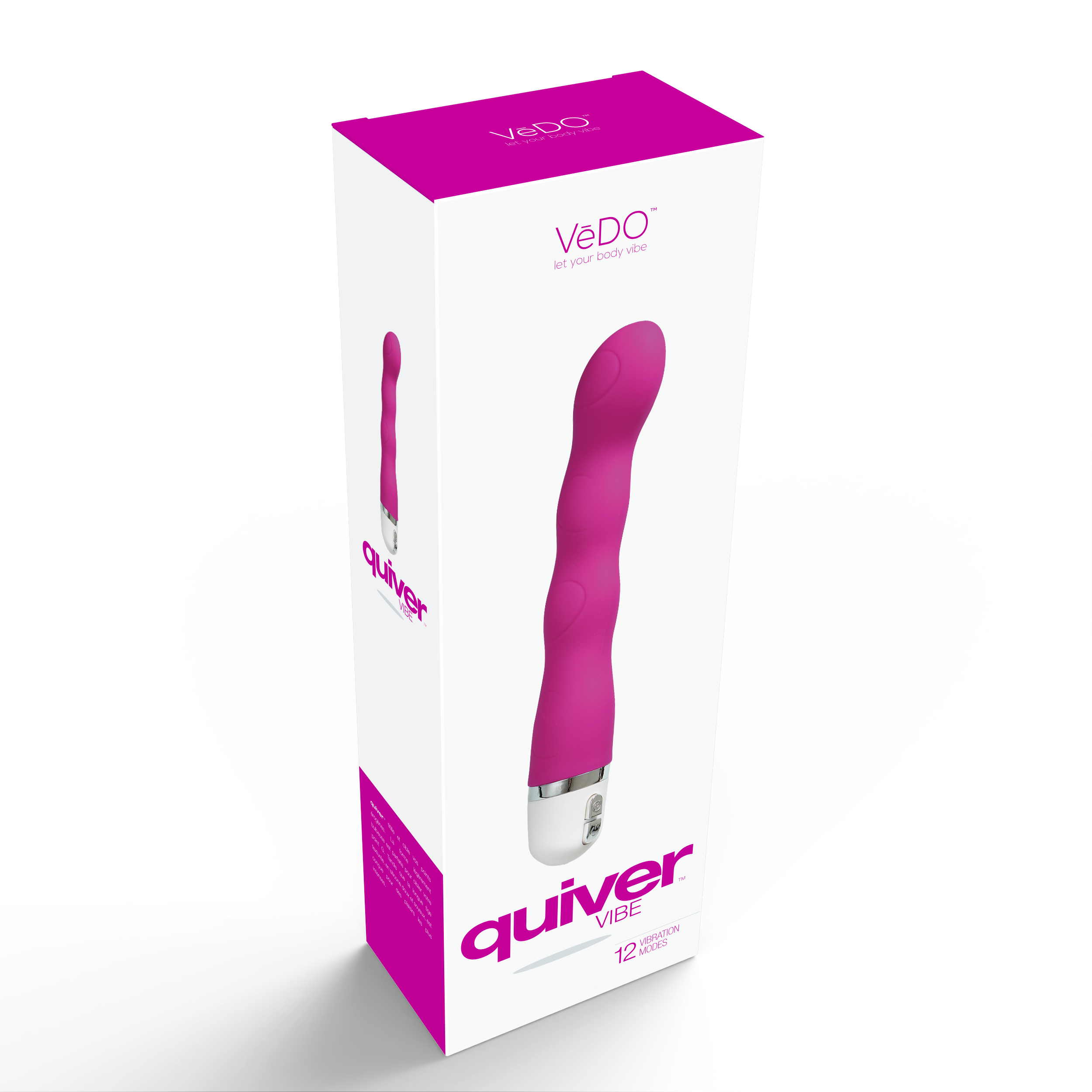 "Quiver Vibrator - Hot in Bed Pink VI-P0102HPNK"