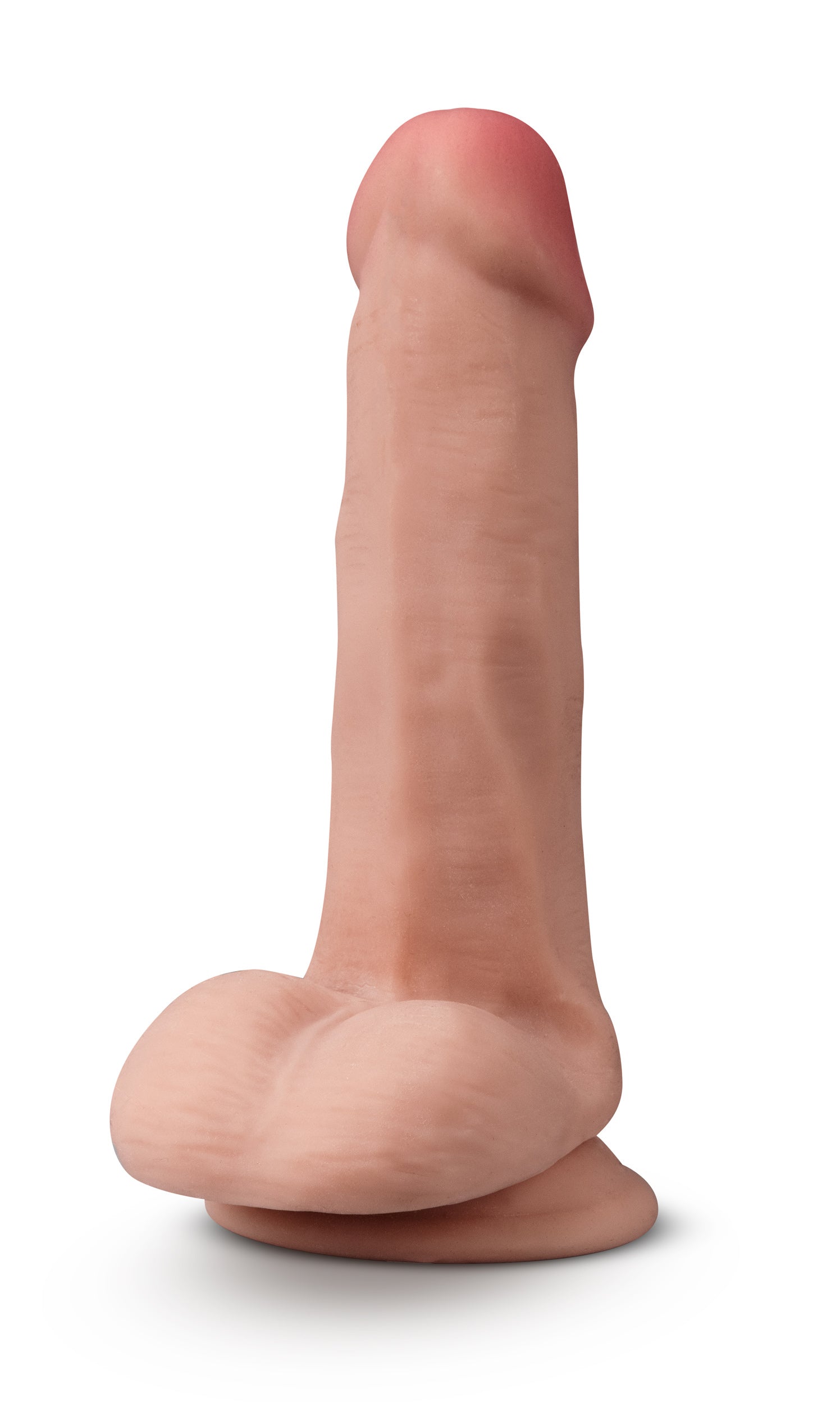 Dr. Skin Plus - 6 Inch Posable Dildo With Balls - Mocha