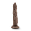 "Dr. Skin Silicone - Dr. Carter - 7 Inch Dong With Suction Cup - Chocolate BL-26526"