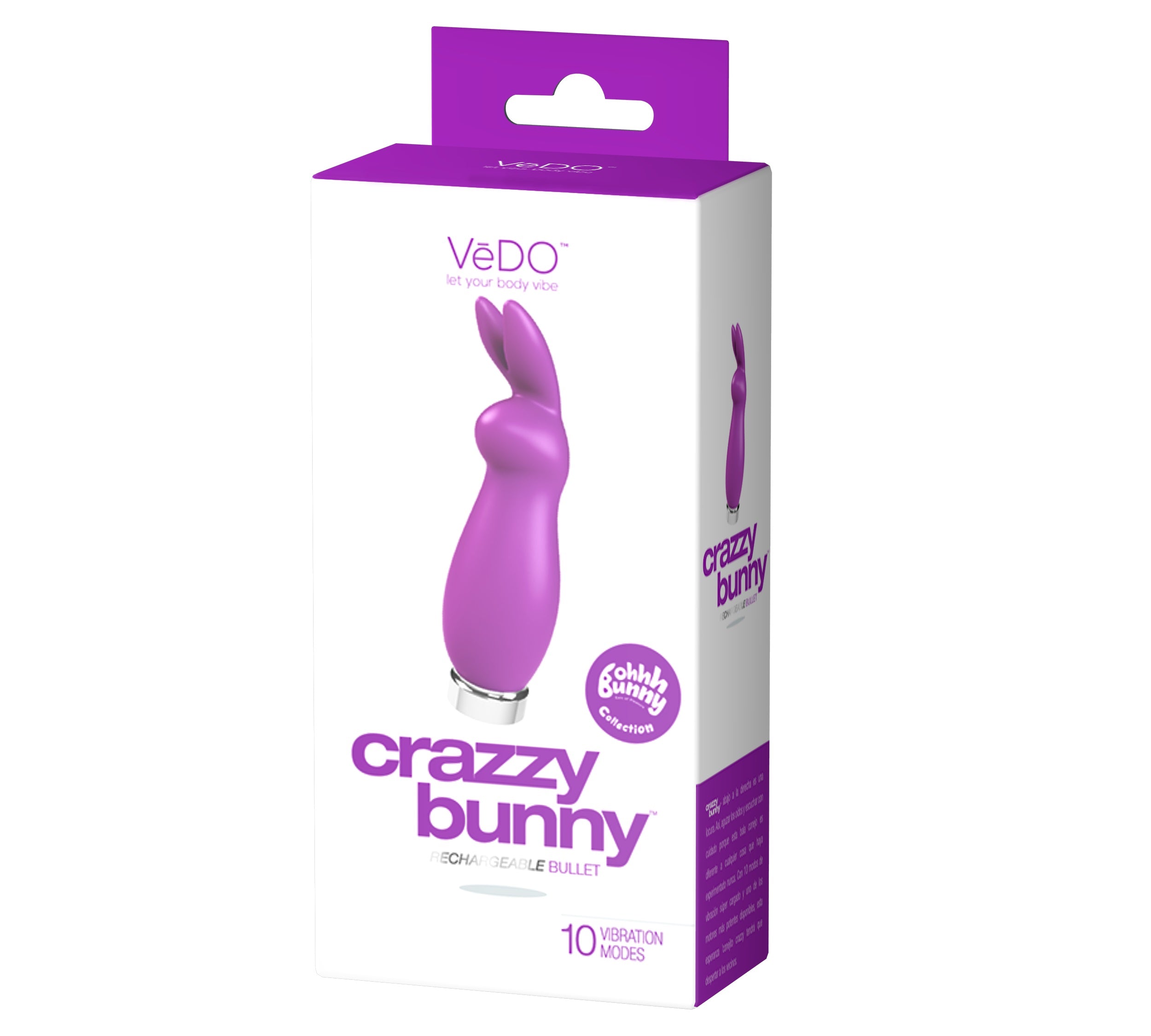 "Crazzy Bunny Rechargeable Bullet - Perfectly Purple BU-0503"