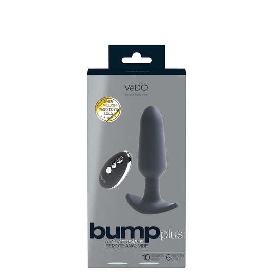 "Bump Plus - Rechargeable Remote Control Anal Vibe - Just Black VI-P1708"