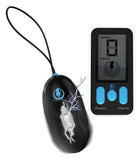 E-Stim Pro Silicone Vibrating Egg With Remote Control - Black