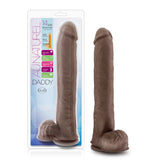 "Au Naturel - Daddy - 14 Inch Sensa Feel Dual Density Dildo - Chocolate BL-26646"