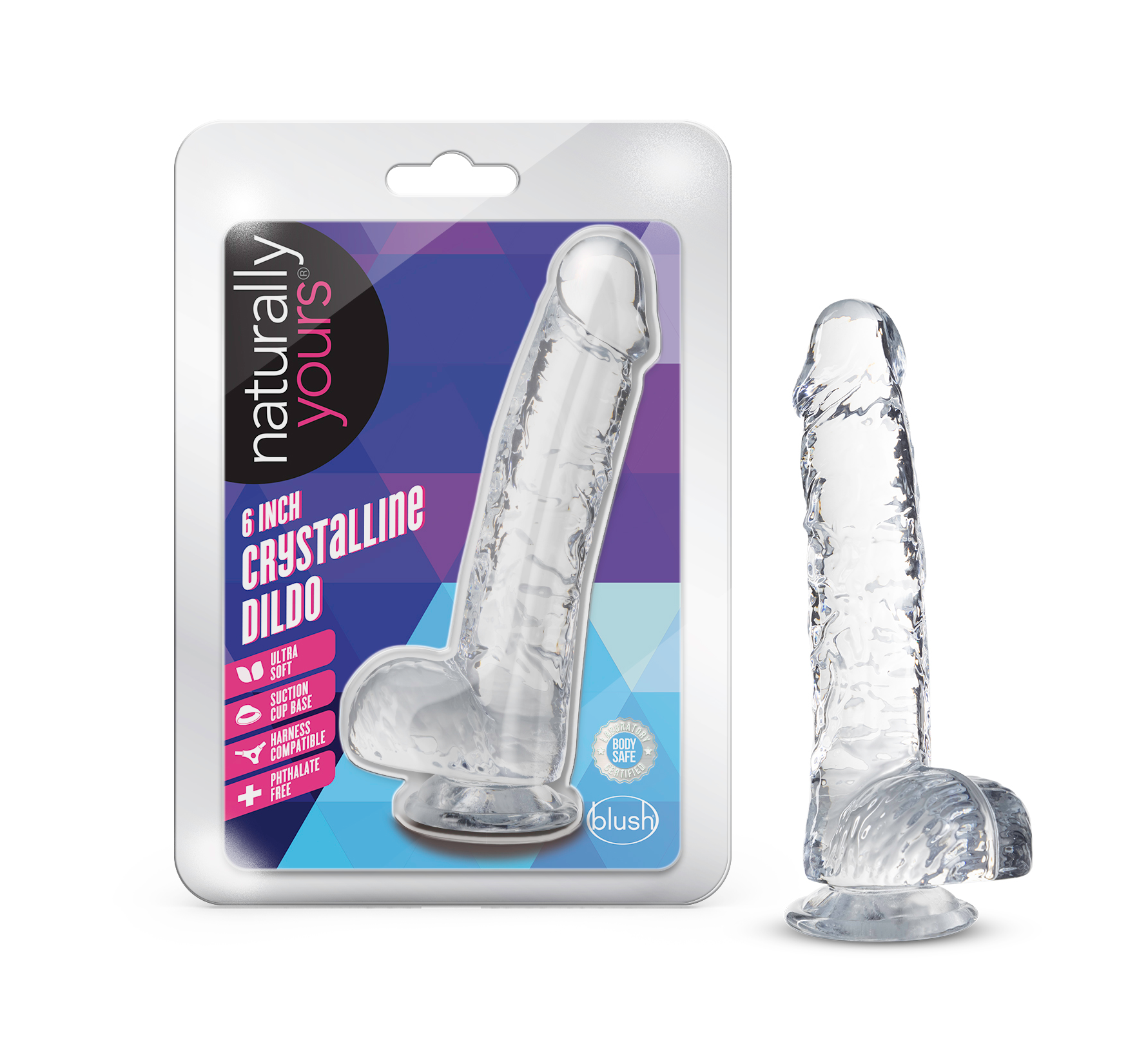 Naturally Yours - 6 Inch Crystalline Dildo - Diamond