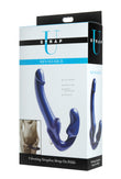 "Revolver II Vibrating Strapless Strap on Dildo - Blue SU-AE170"