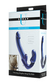 "Revolver II Vibrating Strapless Strap on Dildo - Blue SU-AE170"