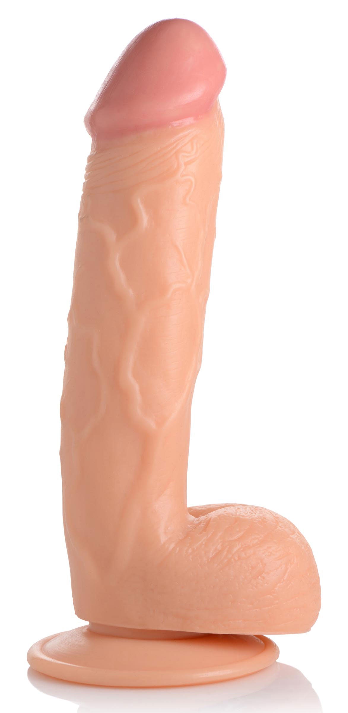 Pop Pecker 8.25 Inch Dildo With Balls - Light