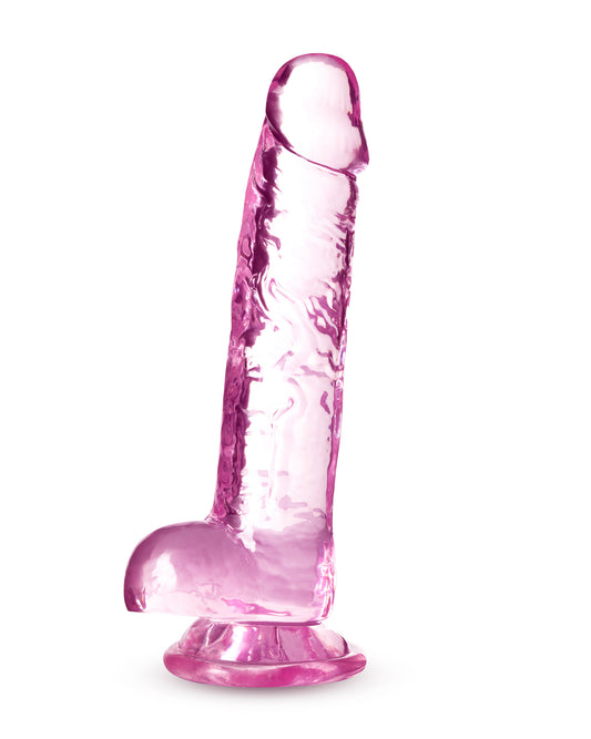 "Naturally Yours - 7 Inch Crystalline Dildo - Rose BL-51600"