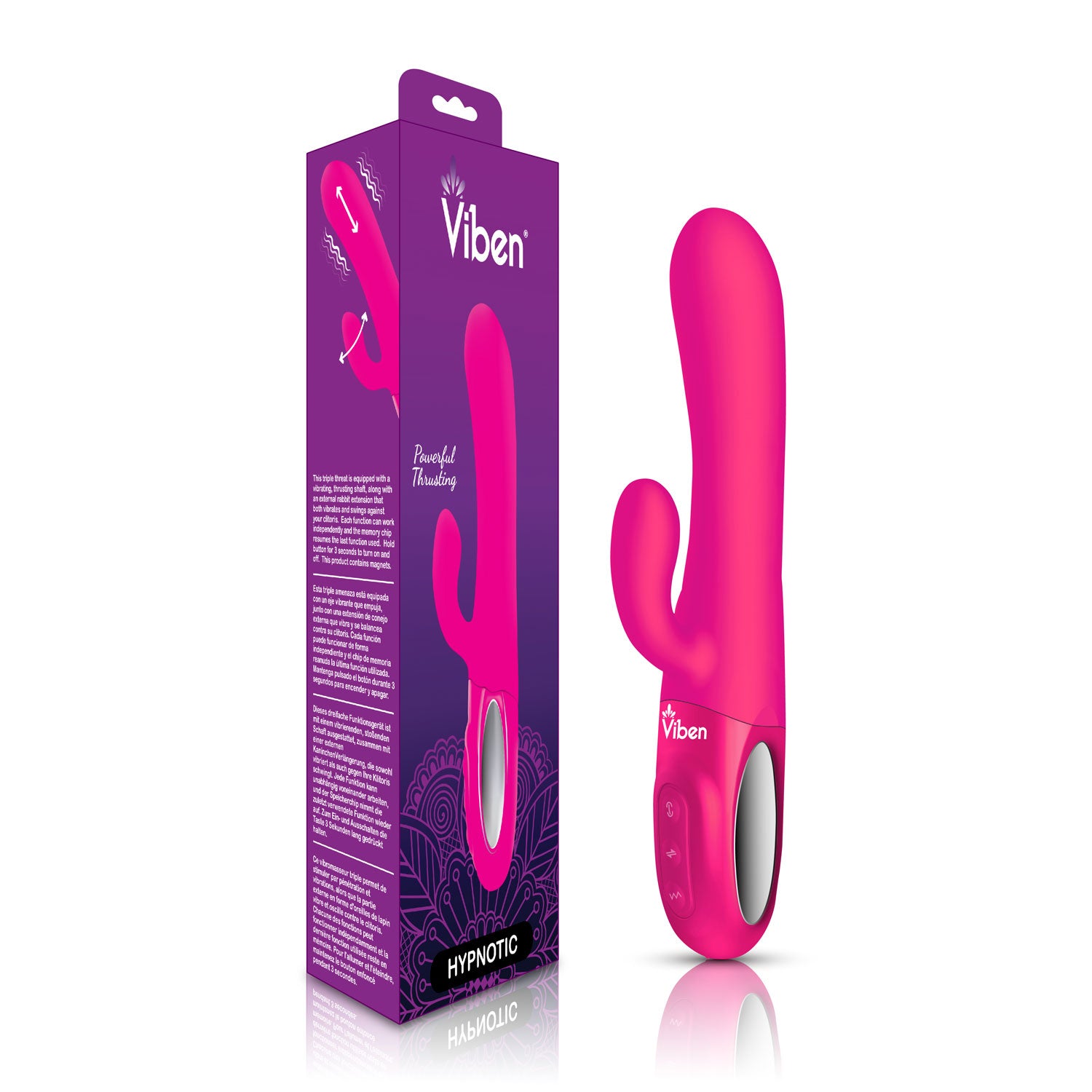 Hypnotic Clit Teaser and Thrusting Rabbit - Hot Pink