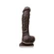 Colours - Dual Density - 8 Inch Dildo - Dark Brown NSN-0403-29