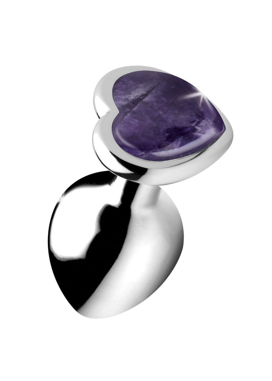 Amethyst Heart Anal Plug - Small BTYS-AG750-SML