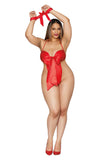 Bow Tie Teddy With Restraint - Queen Size - Lipstick Red DG-12673LRDQ